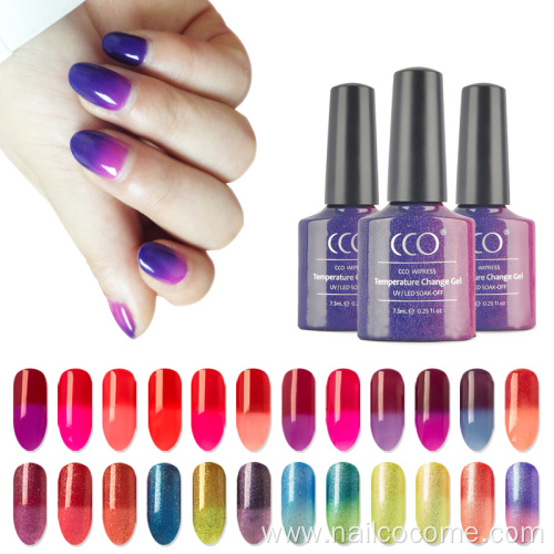 Hot selling 7.3ml 24colors temperature change color nailart